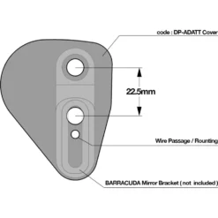 Barracuda Mirror Adapter Hypermotard 1100 (set) Ducati Supersport