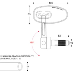 Barracuda Skin-r/bar End Spiegels (set)