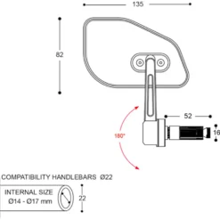 Barracuda Skin-z Bar End B-lux Spiegels (set)