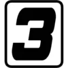 Barracuda Sticker Cijfer -3- (per stuk)