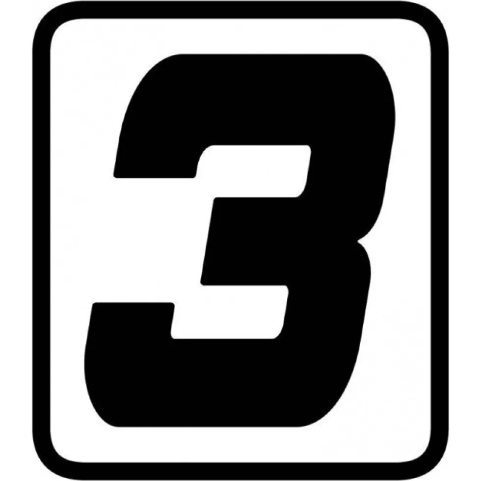 Barracuda Sticker Cijfer -3- (per stuk)