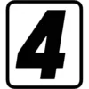 Barracuda Sticker Cijfer -4- (per stuk)