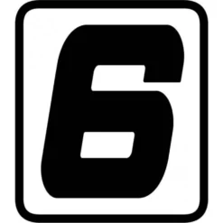 Barracuda Sticker Cijfer -6- (per stuk)