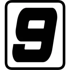 Barracuda Sticker Cijfer -9- (per stuk)