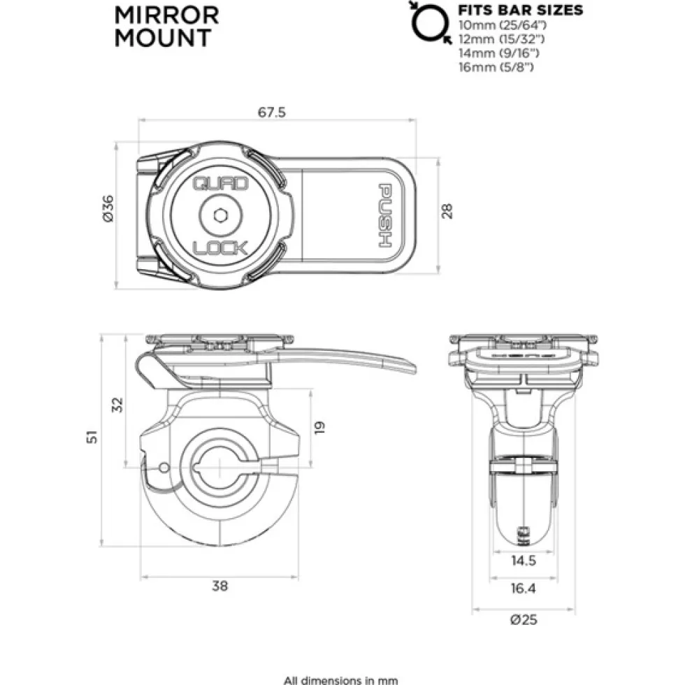 Quad Lock Mirror Smartphone Mount