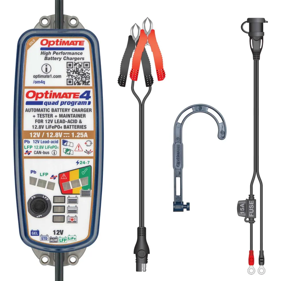 Tecmate Optimate 4 Quad Gold acculader