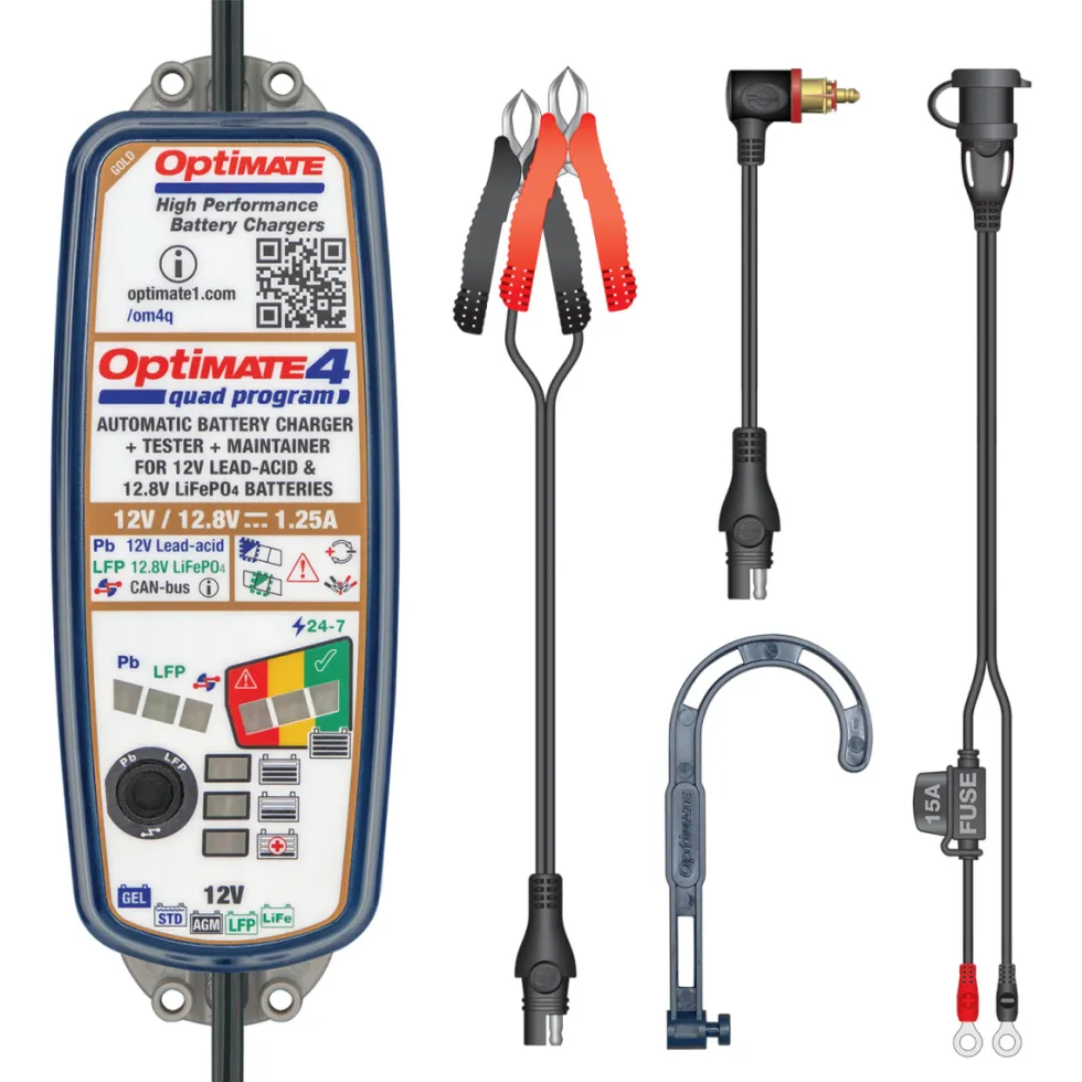 Tecmate Optimate 4 Quad Premium Canbus Gold Druppellader